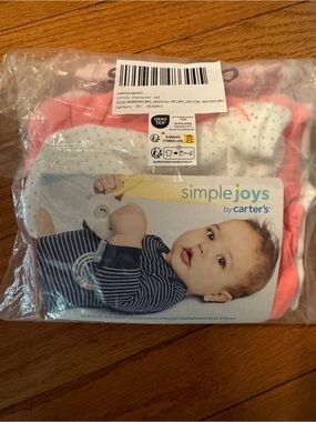 Carter's Simple Joys Newborn Girl 6-Piece Bodysuits - Pink & White